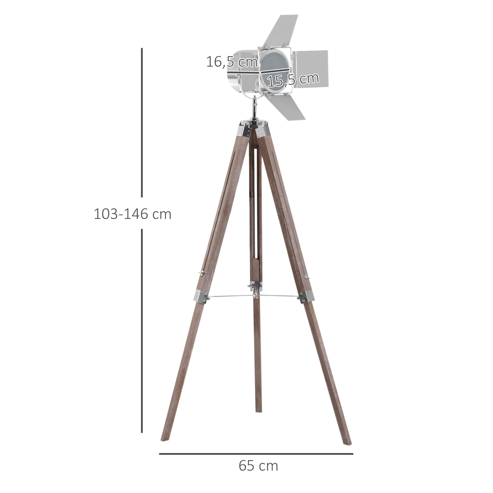 Lampe sur Pied Projecteur Néo-Rétro Vue de Dessus